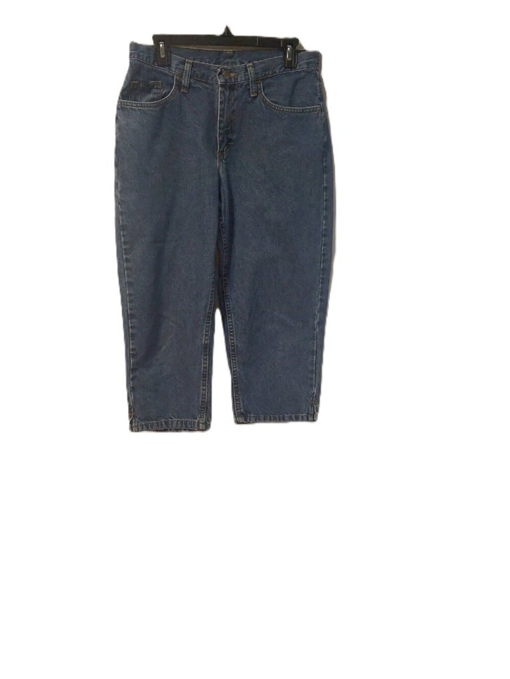 Vintage 90s Y2K Chico's BLU Cropped Denim Jeans Medium Wash 10M
